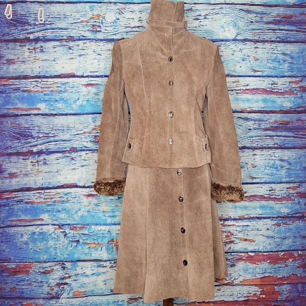 VTG 1970's SkinCheetahs Leather Skirt And Coat. AAAAAMAZING!!!! - Picture 9 of 13